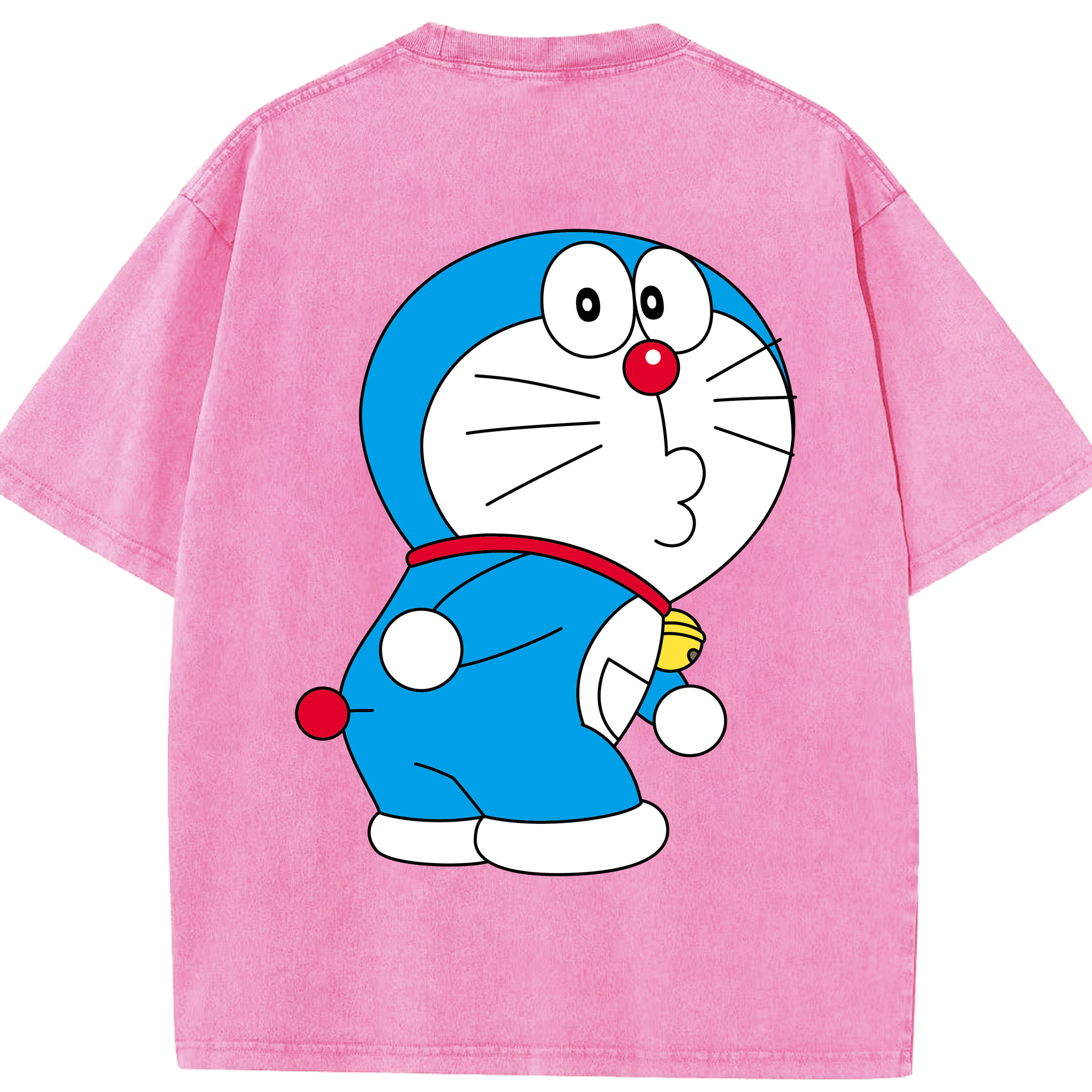 （画像用） ドラえもん Doraemon 綿100% ヴィンテージ風 半袖Tシャツ（背面プリント）